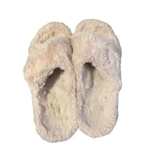 Vionic pink faux fur slippers 9